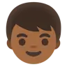 Boy: Medium-Dark Skin Tone Emoji 👦🏾 image - Google Noto Color style