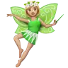 Fairy: Medium-Light Skin Tone Emoji 🧚🏼 image - WhatsApp style