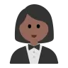 Woman In Tuxedo: Medium-Dark Skin Tone Emoji 🤵🏾‍♀️ image - Tossface style