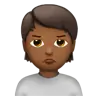 Person Pouting: Medium-Dark Skin Tone Emoji 🙎🏾 image - Apple style