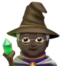 Mage: Dark Skin Tone Emoji 🧙🏿 image - Apple style