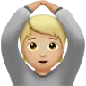 Person Gesturing Ok: Medium-Light Skin Tone Emoji 🙆🏼 image - Apple style