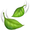 Leaf Fluttering In Wind Emoji 🍃 image - Apple style