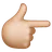 Backhand Index Pointing Right: Medium-Light Skin Tone
