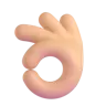 Ok Hand: Medium-Light Skin Tone Emoji 👌🏼 image - Microsoft 3D Fluent style