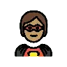 Superhero: Medium Skin Tone Emoji 🦸🏽 image - OpenMoji style