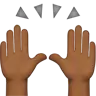 Raising Hands: Medium-Dark Skin Tone Emoji 🙌🏾 image - Apple style