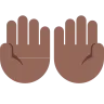 Palms Up Together: Medium-Dark Skin Tone Emoji 🤲🏾 image - Tossface style
