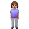 Woman Standing: Medium Skin Tone Emoji 🧍🏽‍♀️ image - Samsung style