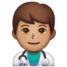 Man Health Worker: Medium Skin Tone Emoji 👨🏽‍⚕️ image - Samsung style