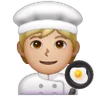 Cook: Medium-Light Skin Tone Emoji 🧑🏼‍🍳 image - Samsung style