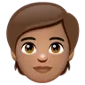Person: Medium Skin Tone Emoji 🧑🏽 image - WhatsApp style
