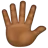 Hand With Fingers Splayed: Medium-Dark Skin Tone