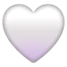 White Heart Emoji 🤍 image - Samsung style