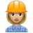 Woman Construction Worker: Medium-Light Skin Tone