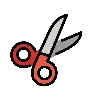 Scissors Emoji ✂ image - OpenMoji style