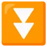 Double triangle noir pointant vers le bas Emoji ⏬ image - Google Noto Color style