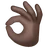 Ok Hand: Dark Skin Tone