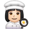 Woman Cook: Light Skin Tone Emoji 👩🏻‍🍳 image - Samsung style