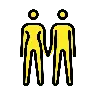 Emoji Tenersi per mano della donna e dell'uomo 👫 image - OpenMoji style