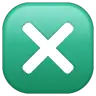 Cross Mark Button Emoji ❎ image - WhatsApp style