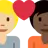 Couple With Heart: Person, Person, Medium-Light Skin Tone, Dark Skin Tone
