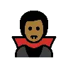 Man Vampire: Medium-Dark Skin Tone Emoji 🧛🏾‍♂️ image - OpenMoji style