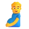 Эмодзи Беременный мужчина 🫃 image - Microsoft 3D Fluent style