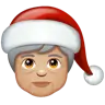 Mx Claus: Medium-Light Skin Tone Emoji 🧑🏼‍🎄 image - WhatsApp style