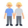 Men Holding Hands: Medium-Light Skin Tone Emoji 👬🏼 image - Tossface style