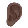 Ear: Dark Skin Tone Emoji 👂🏿 image - Google Noto Color style
