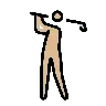 Person Golfing: Medium-Light Skin Tone Emoji 🏌🏼 image - OpenMoji style