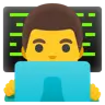Man Technologist Emoji 👨‍💻 image - Google Noto Color style
