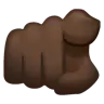 Index Pointing At The Viewer: Dark Skin Tone Emoji 🫵🏿 image - WhatsApp style