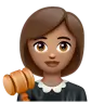 Woman Judge: Medium Skin Tone Emoji 👩🏽‍⚖️ image - WhatsApp style