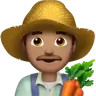 Man Farmer: Medium Skin Tone Emoji 👨🏽‍🌾 image - Apple style