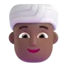 Person Wearing Turban: Medium-Dark Skin Tone Emoji 👳🏾 image - Microsoft 3D Fluent style