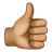 Thumbs Up: Medium Skin Tone