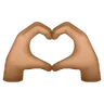 Heart Hands: Medium Skin Tone Emoji 🫶🏽 image - Samsung style