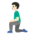 Man Kneeling: Light Skin Tone
