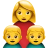 Family: Woman, Boy, Boy Emoji 👩‍👦‍👦 image - Apple style