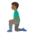 Man Kneeling: Medium-Dark Skin Tone
