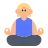 Woman In Lotus Position: Medium-Light Skin Tone