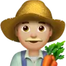 Man Farmer: Medium-Light Skin Tone Emoji 👨🏼‍🌾 image - Apple style