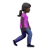 Woman Walking Facing Right: Dark Skin Tone