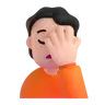 Person Facepalming: Light Skin Tone Emoji 🤦🏻 image - Microsoft 3D Fluent style