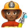 Firefighter: Medium-Dark Skin Tone Emoji 🧑🏾‍🚒 image - WhatsApp style