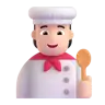 Cook: Light Skin Tone Emoji 🧑🏻‍🍳 image - Microsoft 3D Fluent style