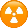 Radioactive Emoji ☢ image - Apple style