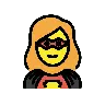 Woman Superhero Emoji 🦸‍♀️ image - OpenMoji style